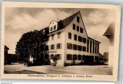 8932 Mettmenstetten 1921 Foto AK Auto Metzgerei und Gasthaus zum weissen... - 13585905