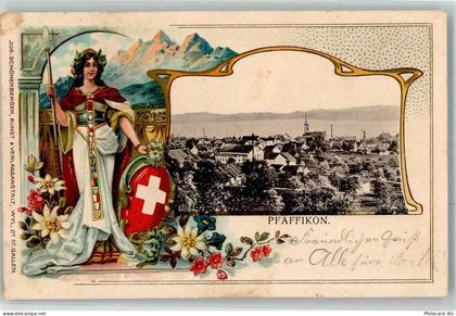 8330 Pfäffikon ZH Prägedruck Helvetia Lithographie - 13622952