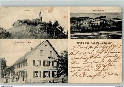 8105 Regensdorf 1907 Gebrauchsspuren Ruine Gasthaus J. Hess - 13636865