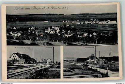 8105 Regensdorf Foto AK Stein- Fabrik Gasthaus Hardegg Bahnhof - 13673410