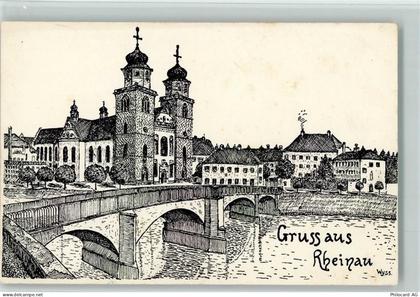 8462 Rheinau Künstlerkarte sign Wyss - 13113065