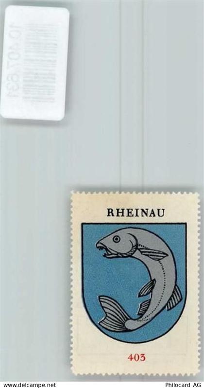 8462 Rheinau - Vignette Wappen Kaffee Hag 1920-1940 Fisch - 10407631