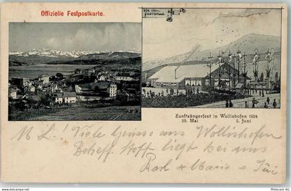 8000 Wollishofen Zürich 1904 - Zunftsängerfest 29.5.-5.6.1904 - 13647458
