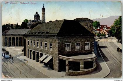 8000 Zürich 1923 - Bahnhof Enge Straßenbahn - 52020537