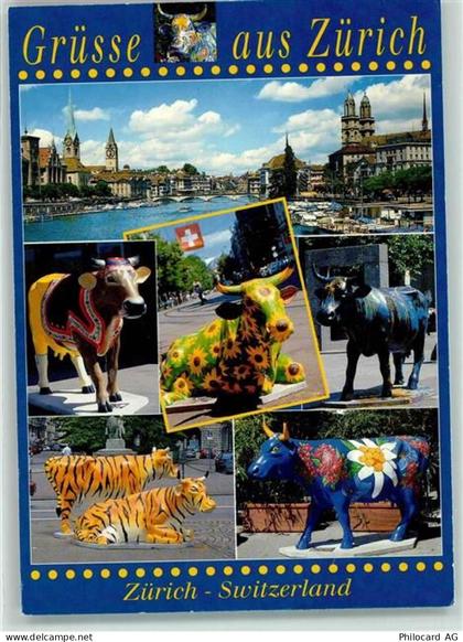8000 Zürich - Kuh Statuen - 39493039