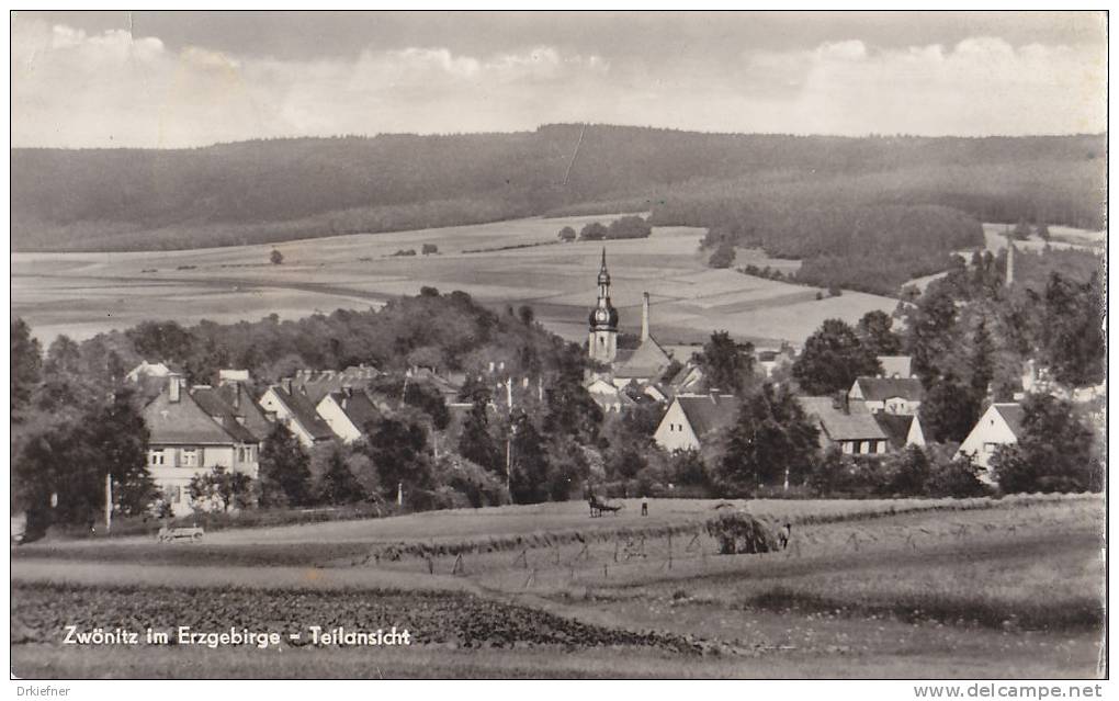 Zwönitz i. Erzgeb., Teilansicht, um 1962