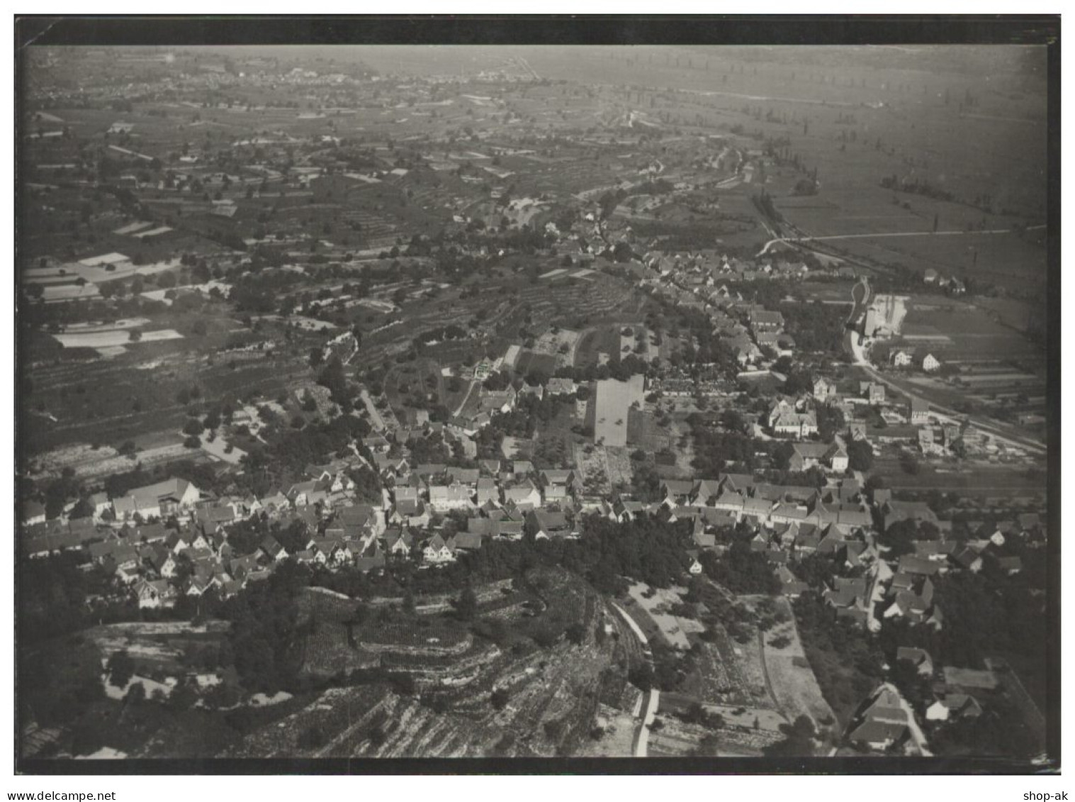 ZZ-10316/ Oberschaffhausen Bötzingen Foto Luftbild 18 x 13 cm ca.1935