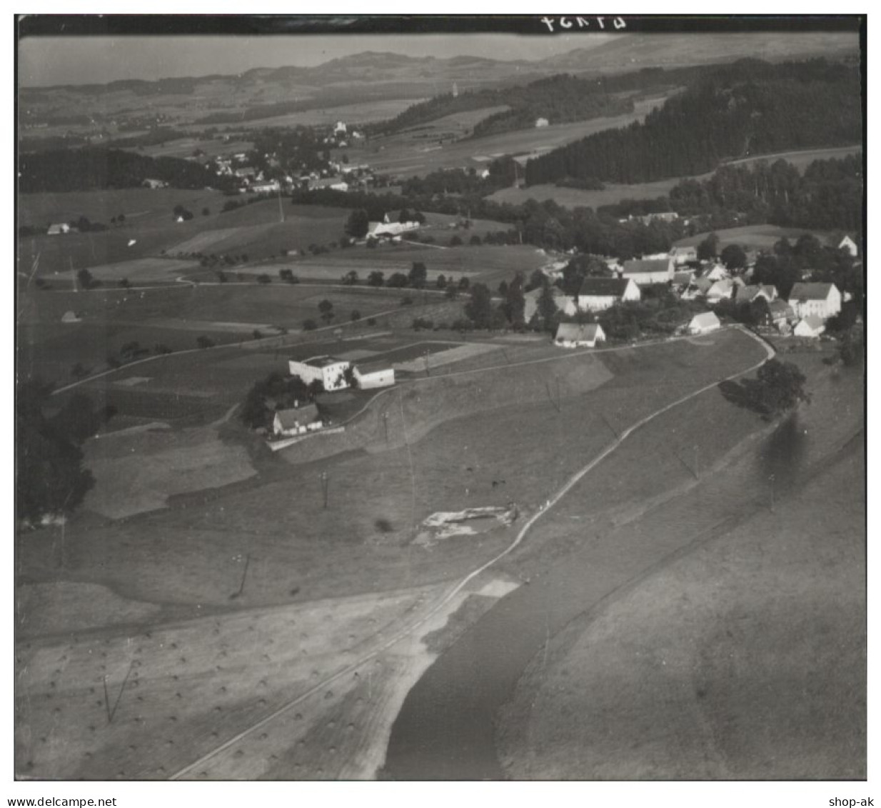 ZZ-3685/ Hartau b. Hirschberg Schlesien  Foto Luftbild 14,5 x 13 cm  ca. 1938