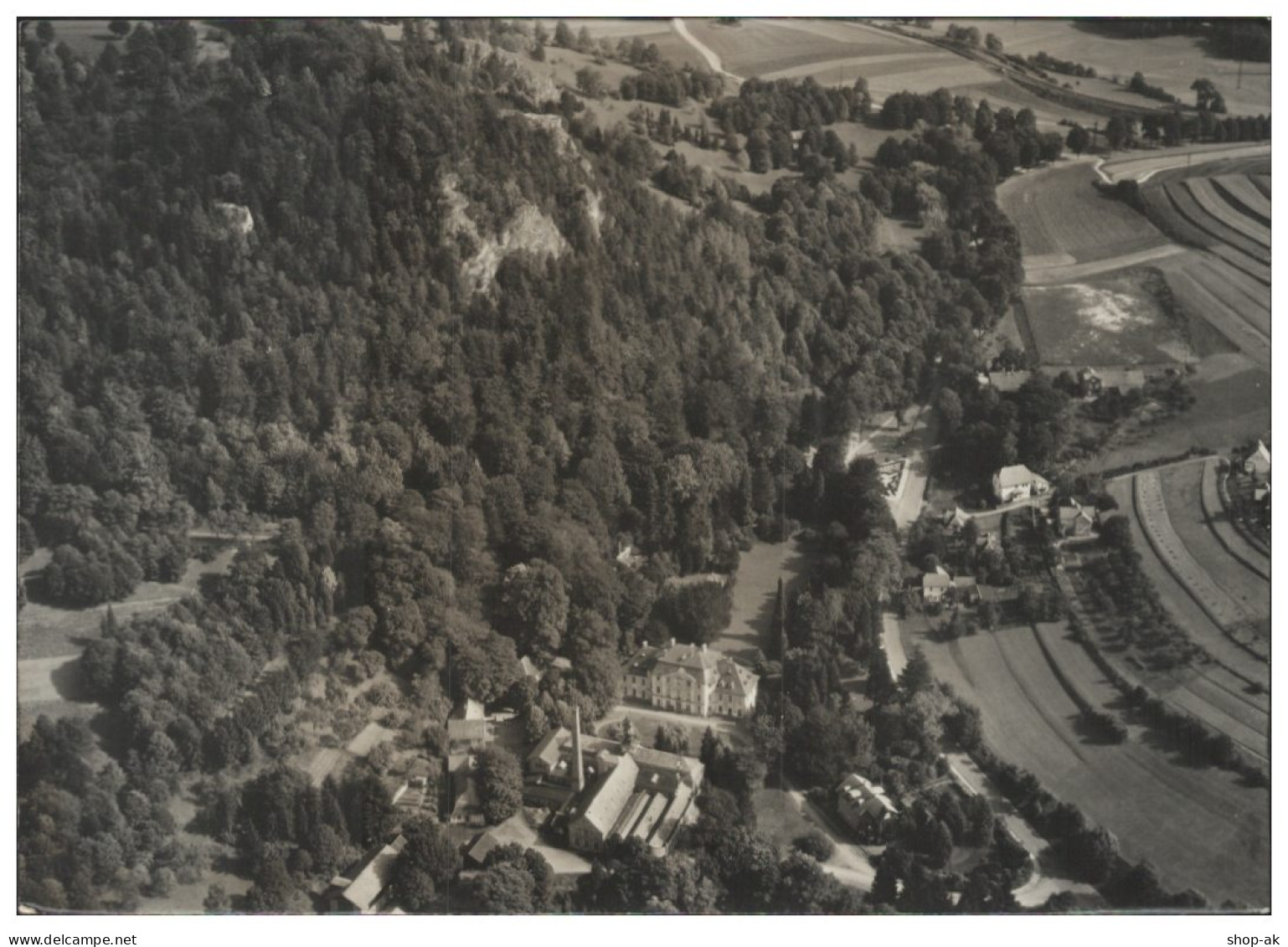 ZZ-7395/ Schweina bei Bad Liebenstein   Foto Luftbild  18 x 13 cm ca.1935